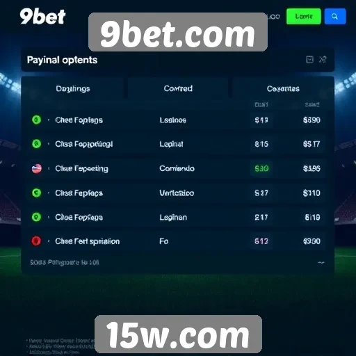 As opções de pagamento oferecidas pelo 9bet.com